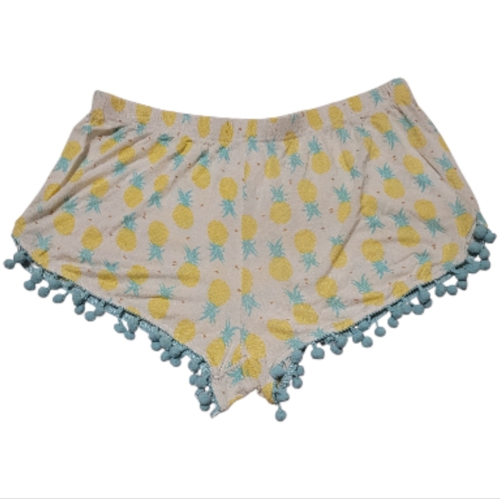Pajama Drama Fringe Feathers and Pineapples Pajama Bottom Shorts Size Small - Picture 3 of 12